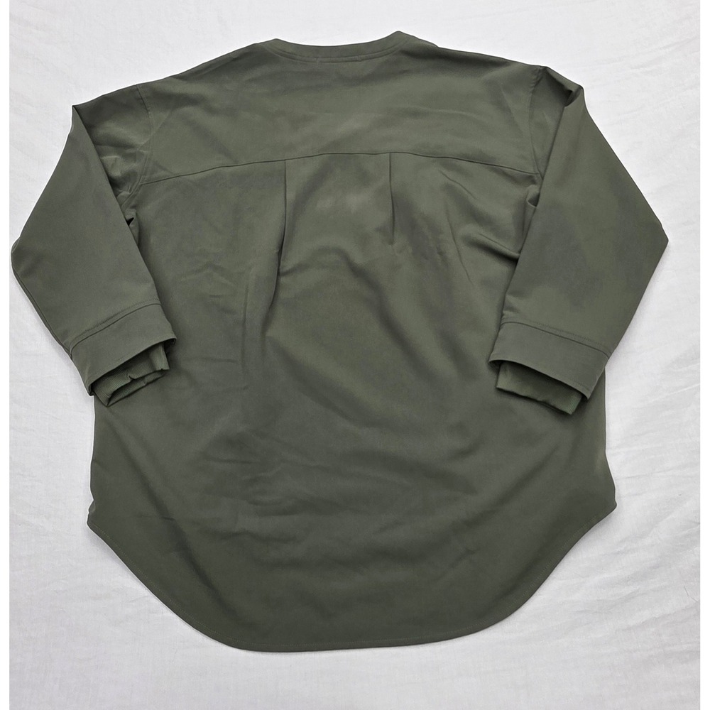 Figs Technical Collection Olive Green V-Neck Long Sleeve Scrub Top XL - Picture 10 of 10